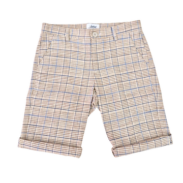 Bermuda Bimbo in lino e cotone a quadri