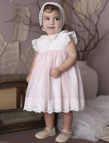 Abito Battesimale organza punto smock