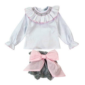 Completo Bimba con culotte in check