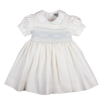 Abito Bimba cerimonia punto smock cielo