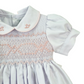 Abito Bimba cerimonia punto smock rosa