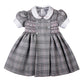 Abito Bimba in Check con punto smock