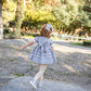 Abito Bimba in Check con punto smock