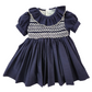 Abito Bambina punto smock blue navy
