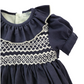 Abito Bambina punto smock blue navy