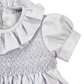 Abito Bambina punto smock bianco