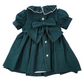 Abito Bambina punto smock verde british