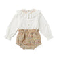 Completo Bimba con collo camicia punto smock