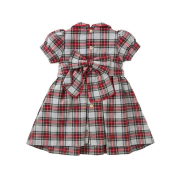 Abito Scozzese Grigio Bimba punto smock