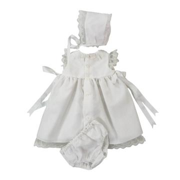 Vestito battesimo in organza plumetis e pizzo