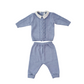 Completo neonato con treccia punto smock