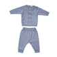 Completo neonato con treccia punto smock