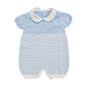 Pagliaccetto neonato in filo cotone a righe