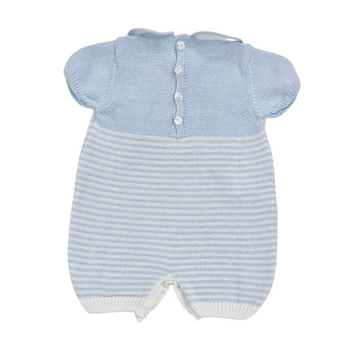 Pagliaccetto neonato in filo cotone a righe