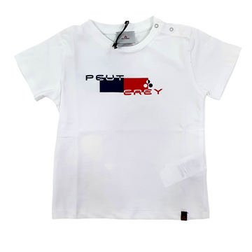 T-shirt bimbo in cotone stampa logo