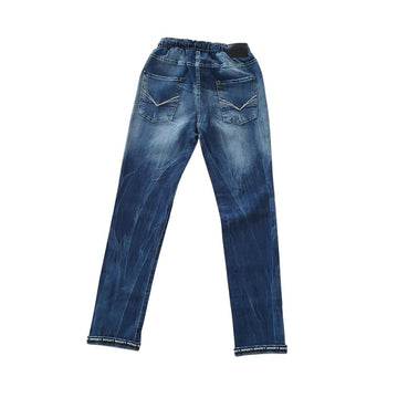 Jeans con elastico e coulisse