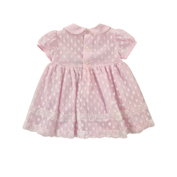 Abito cerimonia bimba in tulle pois