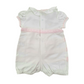 Tutina cotone con ricamo e pizzo valenciennes