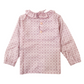 Blouse Bambina in cotone colletto rouches