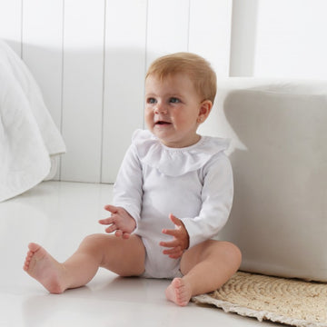 Body unisex in cotone con collo arricciato