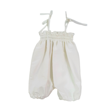Salopette bimba con rouches Aletta