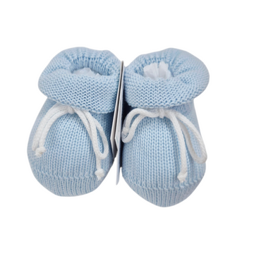 Scarpette neonato in filo cotone (cielo)