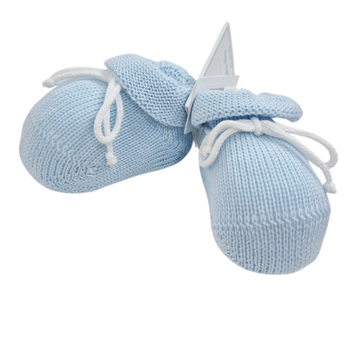 Scarpette neonato in filo cotone (cielo)