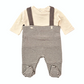 Completo neonato shirt + salopette a righe