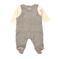 Completo neonato shirt + salopette a righe