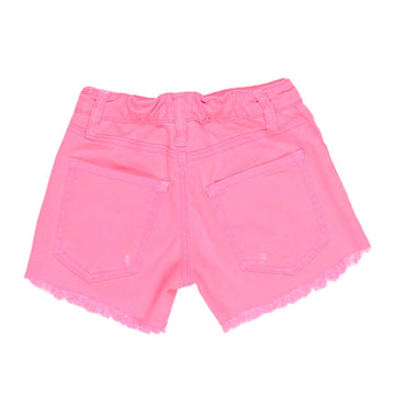 Shorts bambina fluo in cotone