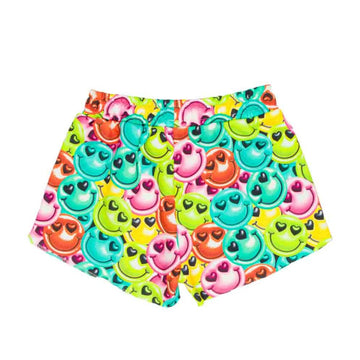 Shorts bambina con stampa smile