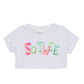 T-shirt bambina corta con stampa