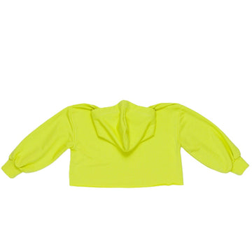 Felpa Bambina con cappuccio  "lime"