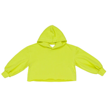 Felpa Bambina con cappuccio  "lime"