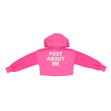 Felpa Fluo Bambina con cappuccio