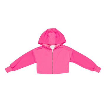 Felpa Fluo Bambina con cappuccio