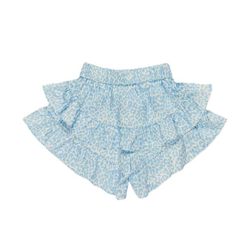 Shorts Bambina con balza "maculato"