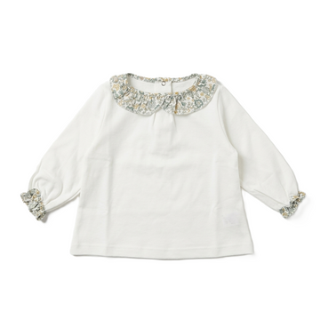 Salopette + blusa neonata in cotone velluto
