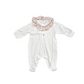 Tutina in cotone jersey collo floreale