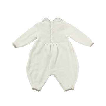 Set Nascita neonati in pura lana con fiocchetti