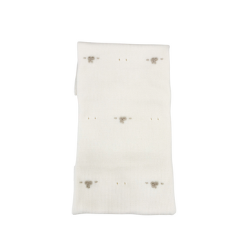Set Nascita neonati in pura lana con fiocchetti