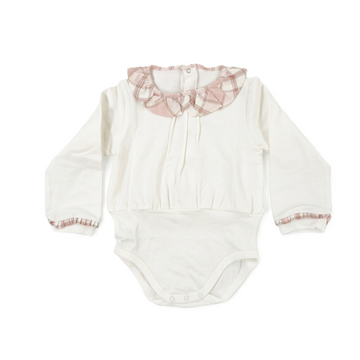 Body caldo cotone colletto fantasia rosa