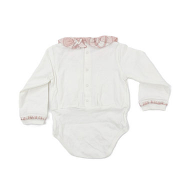 Body caldo cotone colletto fantasia rosa