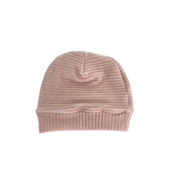 Cappellino in velluto a coste e pizzo