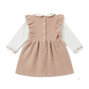 Scamiciata Bimba velluto coste con body