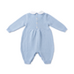 Set Nascita neonato in lana punto smock