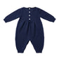Set Nascita neonato lana punto smock Blù