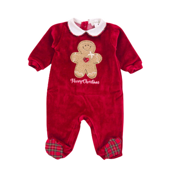 Tutina per neonati in ciniglia pan di zenzero