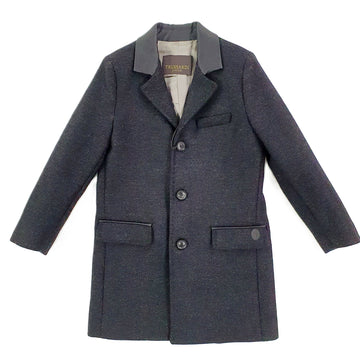 Cappotto Junior con inserti in pelle
