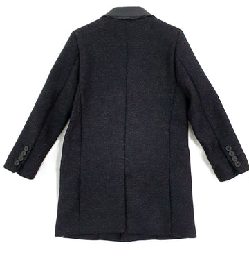 Cappotto Junior con inserti in pelle
